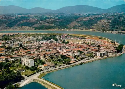 AK / Ansichtskarte Les_Roches de Condrieu Vue generale aerienne et le plan d eau Les_Roches de Condrieu