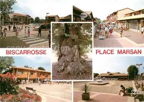 AK / Ansichtskarte Biscarosse Centre commercial de la Place Marsan au centre lorme legendaire Biscarosse