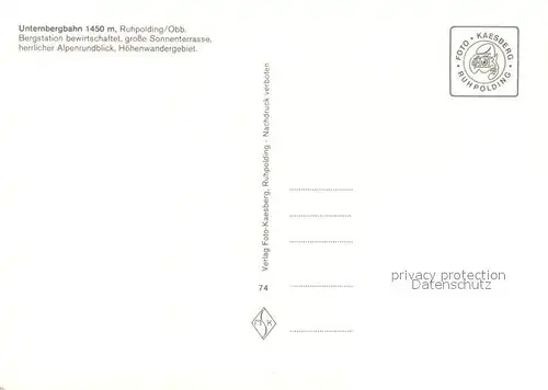 AK / Ansichtskarte Ruhpolding Unternbergbahn Bergstation Ruhpolding