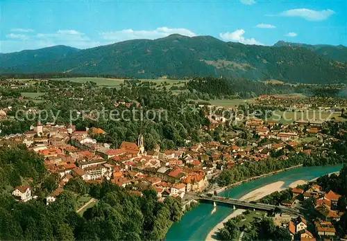 AK / Ansichtskarte Bad_Toelz Fliegeraufnahme mit Isar und Tegernseer Berge Bad_Toelz