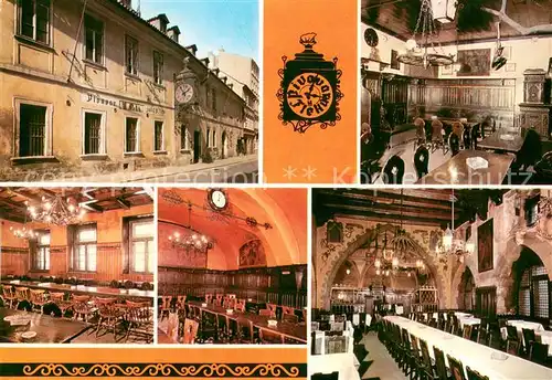 AK / Ansichtskarte Praha_Prahy_Prague Pivovar U Fleku Vchod Sal Akademie Velky sal Starocesky sal Emauzy Praha_Prahy_Prague