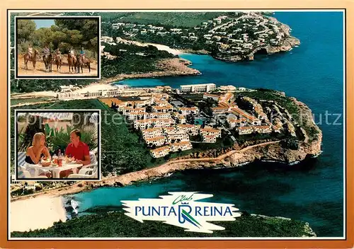 AK / Ansichtskarte Cala_Mandia Club Punta Reina Fliegeraufnahme Reiten Terrasse Cala_Mandia