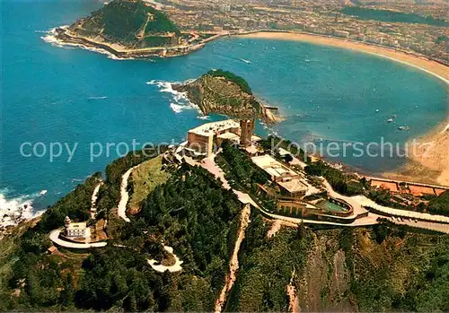 AK / Ansichtskarte San_Sebastian_de_Garabandal Hotel Monte Igueldo y vista panoramica aerea San_Sebastian