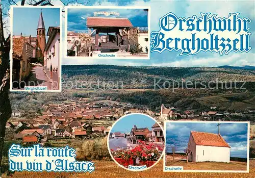 AK / Ansichtskarte Orschwihr et Bergholtzzell sur la route du vin d Alsace Paysage Orschwihr