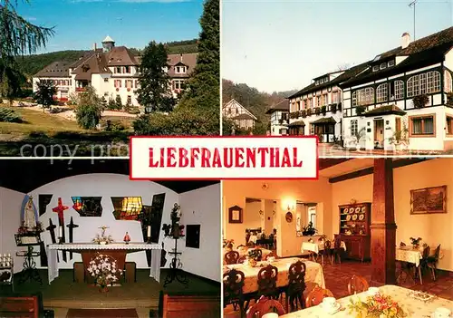 AK / Ansichtskarte Liebfrauenthal_Goersdorf_Elsass Maison de repos et de cure Chapelle Salle a Manger Liebfrauenthal_Goersdorf