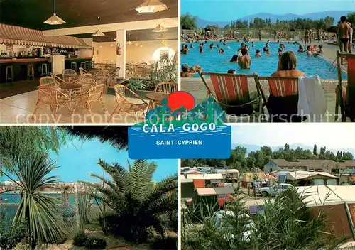 AK / Ansichtskarte Saint Cyprien_Plage Camping Cala Gogo Cafe Piscine Saint Cyprien_Plage