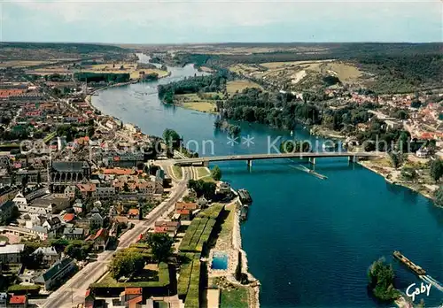 AK / Ansichtskarte Vernon_Eure Vue aerienne sur la Seine Vernon Eure