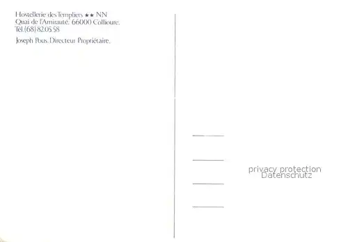 AK / Ansichtskarte Collioure Hostellerie des Templiers Collioure