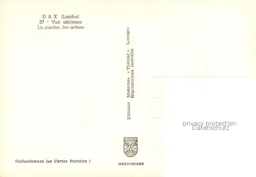 AK / Ansichtskarte Dax_Landes Piscine et les arenes vue aerienne Dax_Landes