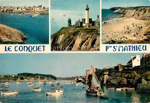 AK / Ansichtskarte Le_Conquet Pointe Saint Mathieu Plage Port Phare Le_Conquet