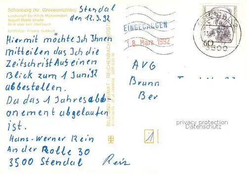 AK / Ansichtskarte Schoenberg_Mecklenburg Landschaft bei Kirch Mummendorf August Bebel Strasse Oberteich Schoenberg_Mecklenburg