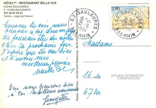 AK / Ansichtskarte Saulxures Hotel Restaurant Belle Vue vue aerienne Saulxures