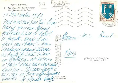 AK / Ansichtskarte Port Manec_h Vue d ensemble du port vue aerienne Port Manec h