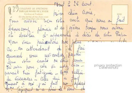 AK / Ansichtskarte Kerdruc et Rosbras sur les rives de l Aven vue aerienne 