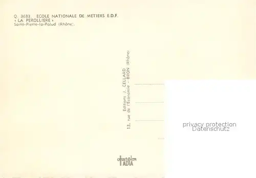 AK / Ansichtskarte Saint Pierre la Palud Ecole Nationale de Metiers E.D.F. La Perolliere vue aerienne Saint Pierre la Palud