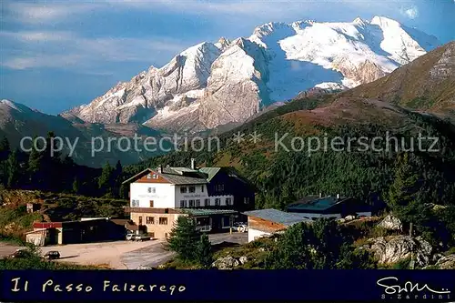 AK / Ansichtskarte Passo_Falzarego e la Marmolada Berghotel Gebirgspass Dolomiten Passo Falzarego