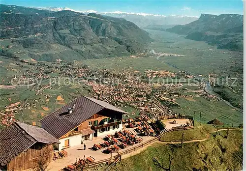 AK / Ansichtskarte Dorf_Tirol Berggasthof Hochmut Texelgruppe Blick nach Meran Etschtal gegen Bozen Fliegeraufnahme Dorf_Tirol
