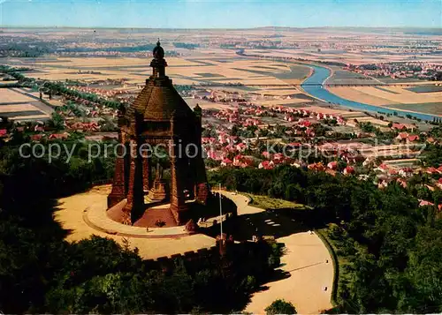 AK / Ansichtskarte Porta_Westfalica Kaiser Wilhelm Denkmal Fliegeraufnahme  Porta_Westfalica