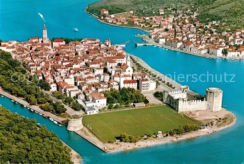 AK / Ansichtskarte Trogir_Trau Fliegeraufnahme  Trogir Trau