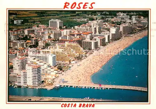AK / Ansichtskarte Roses_Costa_Brava Sta Margareta y Salat Fliegeraufnahme  Roses_Costa_Brava