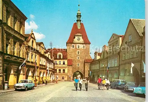AK / Ansichtskarte Domazlice Dolni Brana Torbogen Altstadt Domazlice