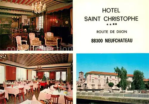 AK / Ansichtskarte Neufchateau_Vosges Hotel Saint Christophe Restaurant Neufchateau Vosges