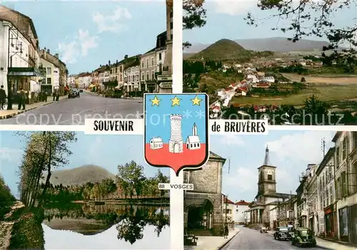AK / Ansichtskarte Bruyeres_Vosges Teilansichten Innenstadt Landschaftspanorama Partie am Fluss Bruyeres Vosges