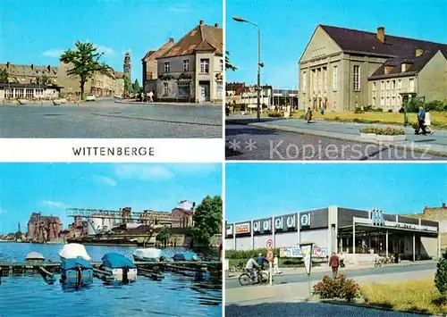 AK / Ansichtskarte Wittenberge_Prignitz Am Stern Kulturhaus Hafen HO Kaufhalle Wittenberge Prignitz