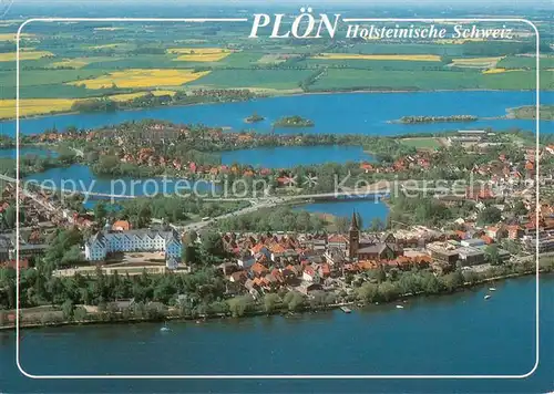 AK / Ansichtskarte Ploen_See Naturpark Holsteinische Schweiz Seenlandschaft Fliegeraufnahme Ploen_See