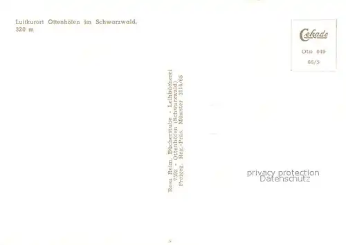 AK / Ansichtskarte Ottenhoefen_Schwarzwald Luftkurort Fliegeraufnahme Ottenhoefen Schwarzwald