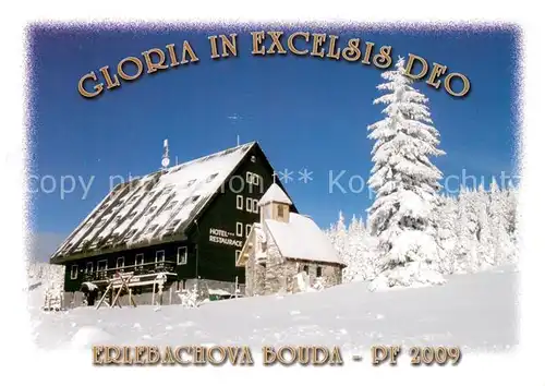 AK / Ansichtskarte Spindleruv_Mlyn_Spindlermuehle Erlebachova Bouda Bergbaude Kapelle Riesengebirge Winterimpressionen Spindleruv_Mlyn