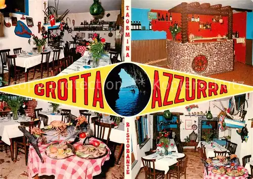AK / Ansichtskarte Taormina_Sizilien Ristorante Grotta Azzura Taormina Sizilien