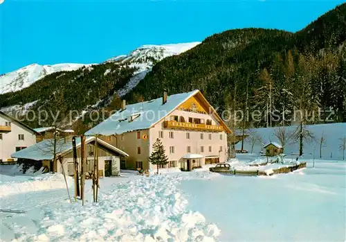 AK / Ansichtskarte Brennerbad Pension Silbergasser Winterlandschaft Brennerbad