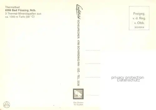AK / Ansichtskarte Bad_Fuessing Thermalbad Fliegeraufnahme Bad_Fuessing