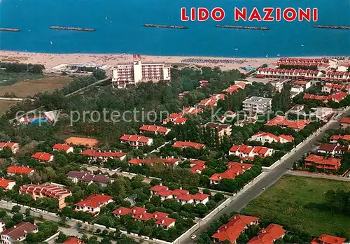 AK / Ansichtskarte Lido_Nazioni Panorama e Hotel Nazioni veduta aerea 
