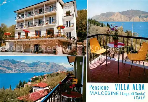 AK / Ansichtskarte Malcesine_Lago_di_Garda Pensione Villa Alba Gardasee Malcesine_Lago_di_Garda