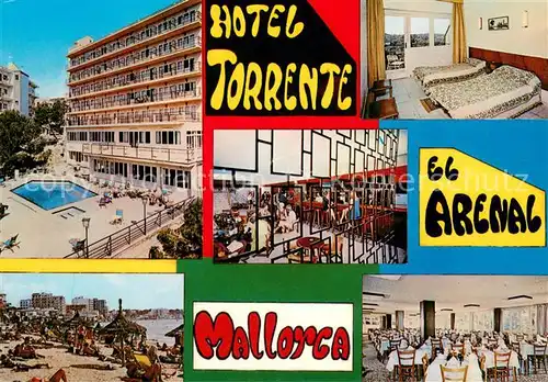 AK / Ansichtskarte El_Arenal_Mallorca Hotel Torrente Restaurant Bar Swimming Pool Strand El_Arenal_Mallorca