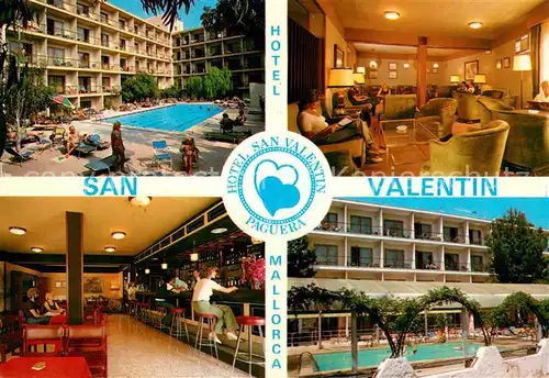 AK / Ansichtskarte Paguera_Mallorca_Islas_Baleares Hotel San Valentin Bar Loggia Swimming Pool Paguera_Mallorca