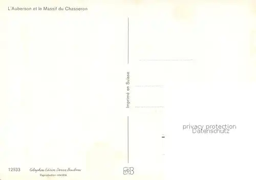 AK / Ansichtskarte L_Auberson et le Massif du Chasseron L_Auberson