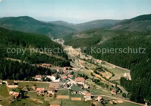 AK / Ansichtskarte Hundsbach_Forbach Gasthaus Pension Zur schoenen Aussicht Fliegeraufnahme Hundsbach Forbach