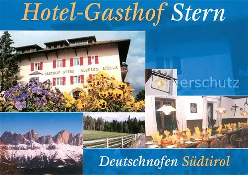 AK / Ansichtskarte Deutschnofen_Nova_Ponente Hotel Gasthof Stern Gastraum Deutschnofen_Nova_Ponente