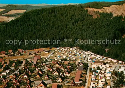 AK / Ansichtskarte Wolfshagen_Harz Oberer Campingplatz mit Wochenendhausgebiet Fliegeraufnahme Wolfshagen Harz