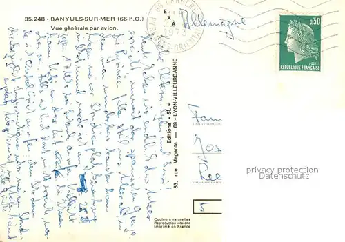 AK / Ansichtskarte Banyuls sur Mer Vue generale par avion Banyuls sur Mer