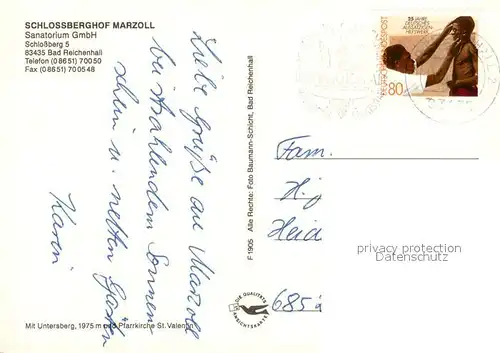 AK / Ansichtskarte Bad_Reichenhall Schlossberghof Marzoll Kirche Bad_Reichenhall