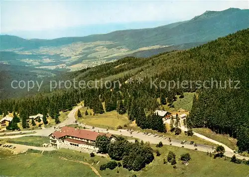 AK / Ansichtskarte Bayerisch_Eisenstein Sporthotel Brennes Fliegeraufnahme Bayerisch_Eisenstein