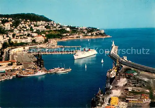AK / Ansichtskarte Nice_Alpes_Maritimes Le Port et le Cap de Nice Larrivee du courrier de Corse Nice_Alpes_Maritimes