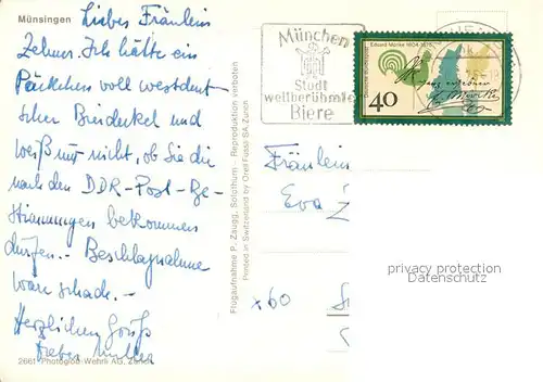 AK / Ansichtskarte Muensingen Fliegeraufnahme Muensingen