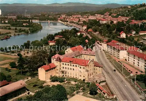 AK / Ansichtskarte Trevoux Vue generale aerienne au 1er plan la Sidoine Trevoux