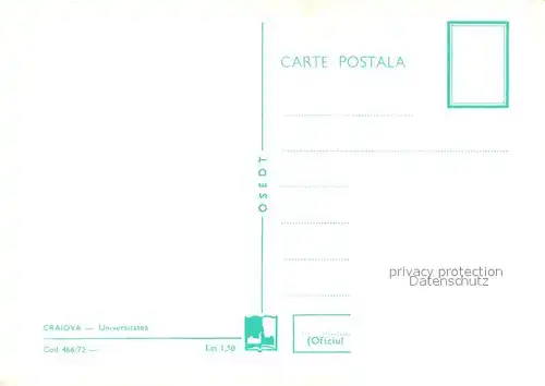 AK / Ansichtskarte Craiova Universitates Craiova
