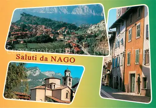 AK / Ansichtskarte Nago_Lago_di_Garda Fliegeraufnahme Kirche Ortsmotiv Nago_Lago_di_Garda